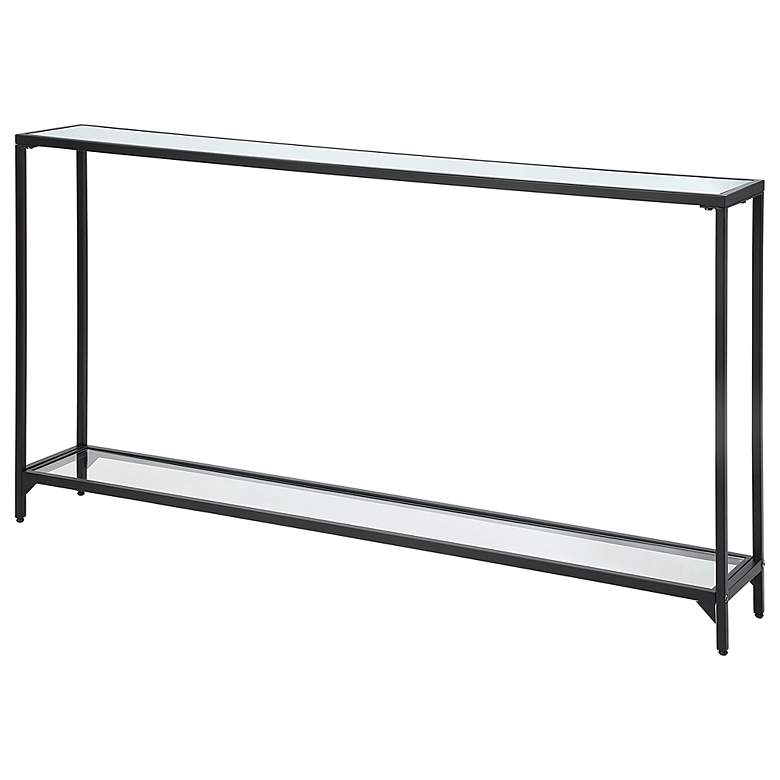 Image 4 Noble Park Dakota 56" Wide Satin Black Console Table more views
