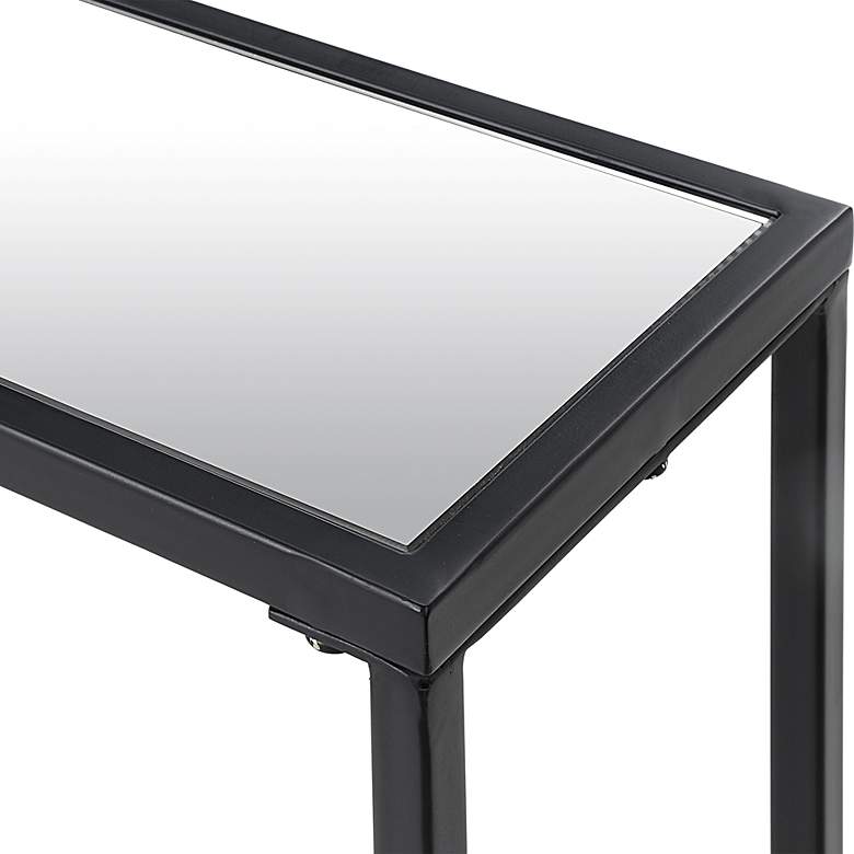 Image 6 Noble Park Dakota 56" Wide Satin Black Console Table more views