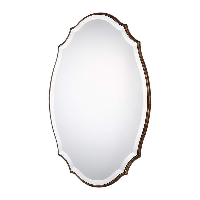 Image 4 Noble Park Davis Antiqued Bronze 20" x 30" Oval Wall Mirror more views
