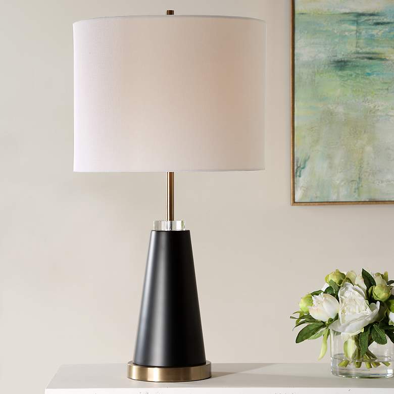 Image 1 Noble Park Decatur Brass and Black Table Lamp