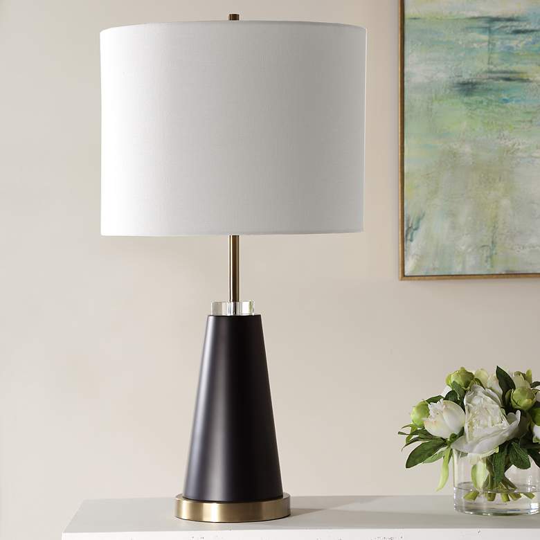 Image 3 Noble Park Decatur Brass and Black Table Lamp more views