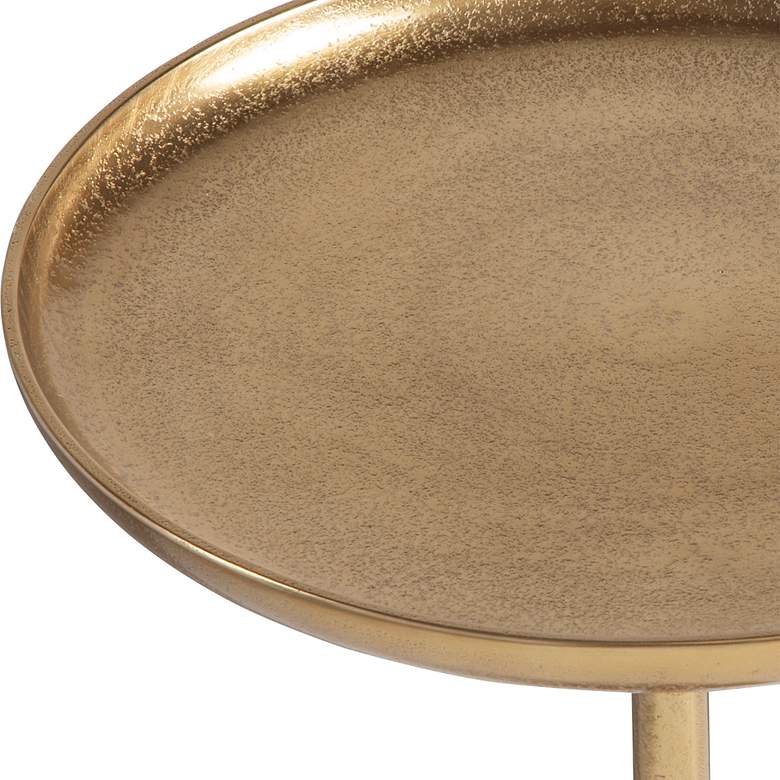 Image 3 Noble Park Desiree 13 1/4" Wide Antique Brass Accent Table more views