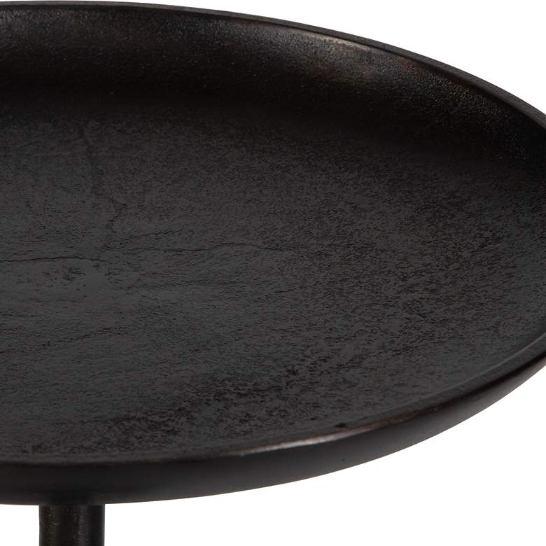 Image 3 Noble Park Desiree 13 1/4"W Oxidized Dark Brown Accent Table more views