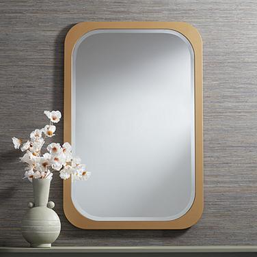 Noble Park Devonshire Gold 28" x 42" Rectangular Wall Mirror