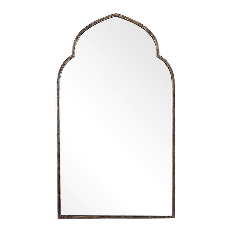 Image 2 Noble Park Dova Dark Bronze 22" x 38" Arch Top Wall Mirror