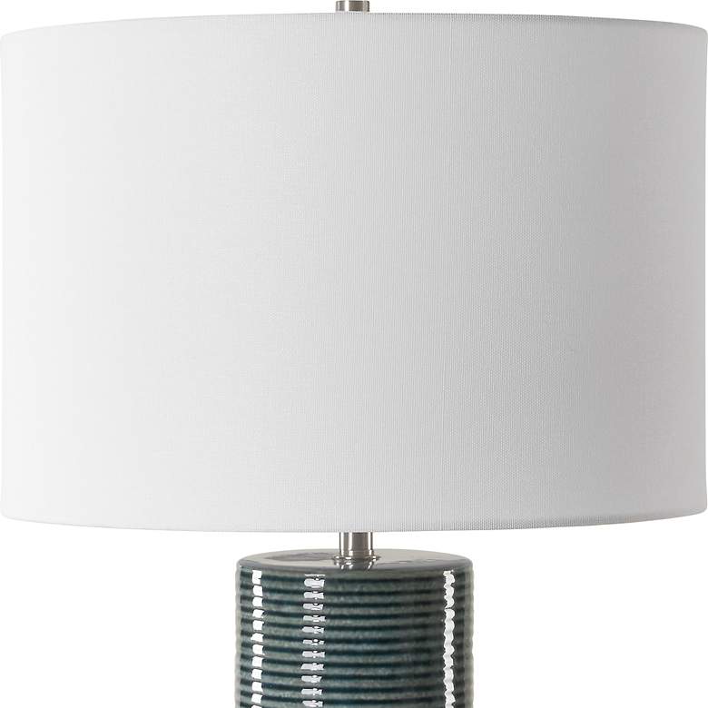 Image 5 Noble Park Electra Teal Ceramic Table Lamp more views
