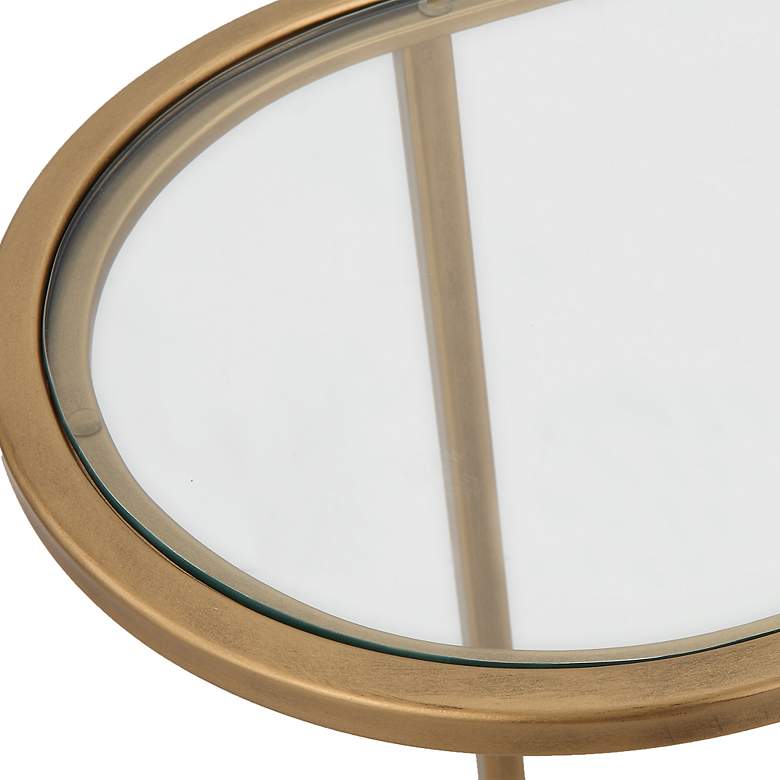 Image 5 Noble Park Evie 24" Wide Brass Nesting Tables Set of 2 more views