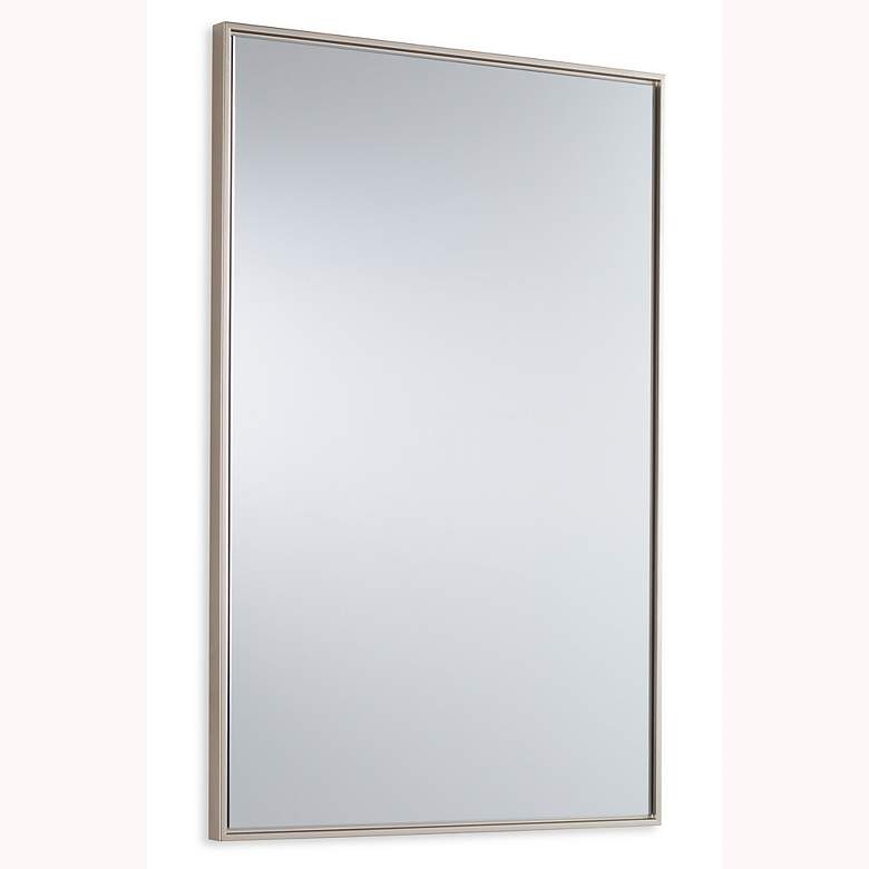Image 4 Noble Park Fiora Warm Silver 20" x 30" Floating Wall Mirror more views