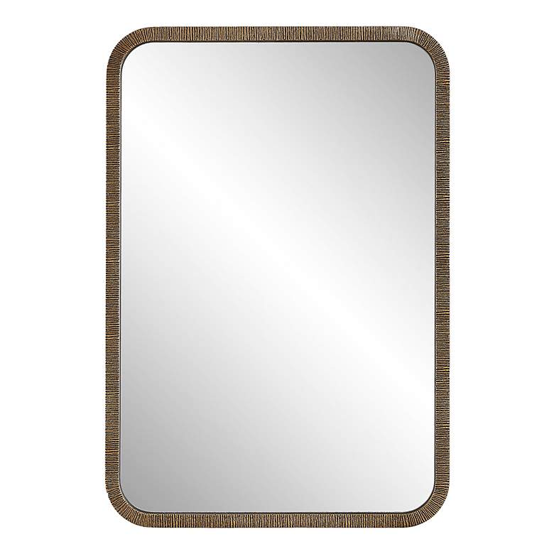 Image 2 Noble Park Florian Gold 22" x 32" Rectangular Wall Mirror
