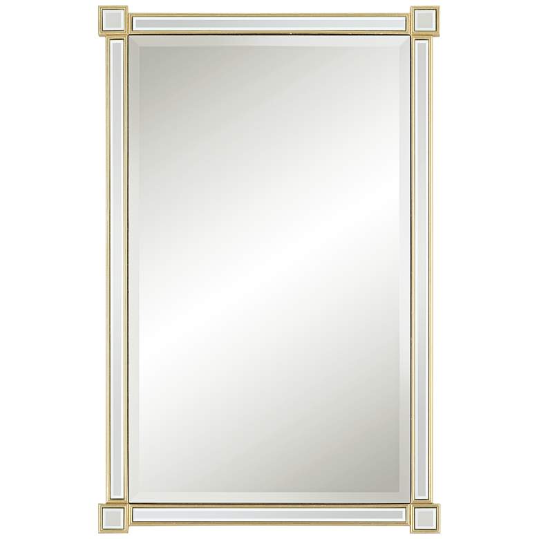 Image 2 Noble Park Gabriella 27" x 42" Rectangular Gold Leaf Wall Mirror