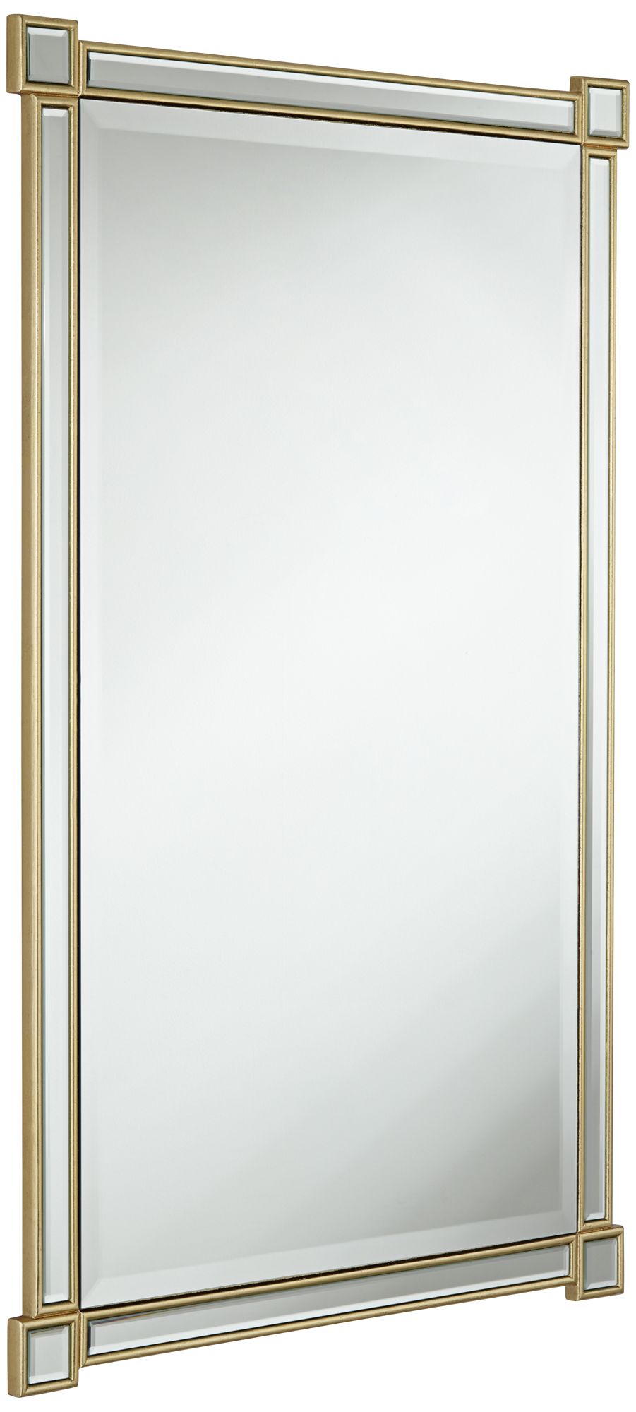 Noble Park Gabriella 27" x 42" Rectangular Gold Leaf Wall Mirror
