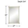 Noble Park Gabriella 27" x 42" Rectangular Gold Leaf Wall Mirror
