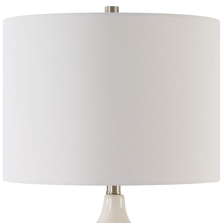 Image 5 Noble Park Gunter Gloss White Ceramic Table Lamp more views
