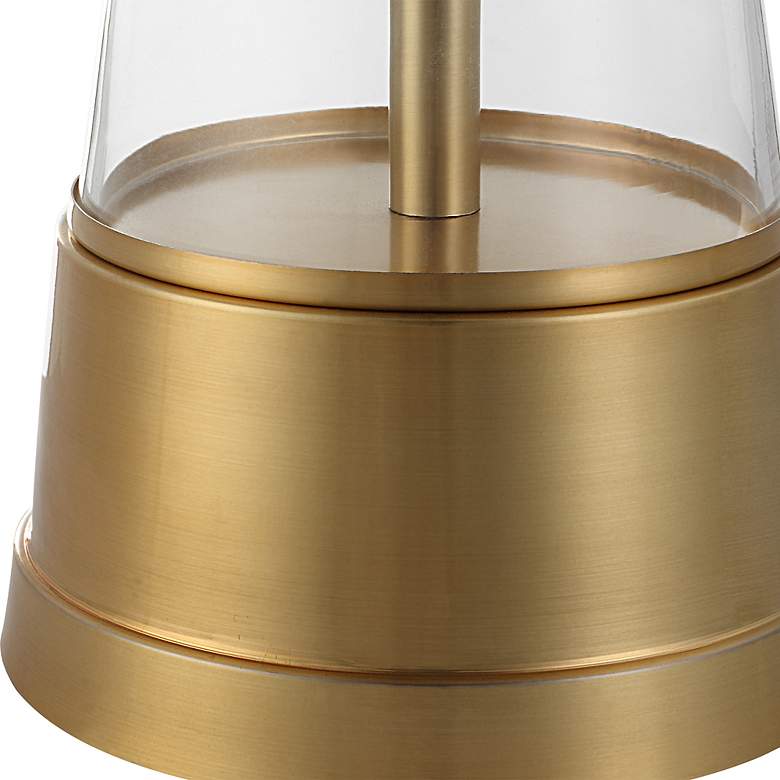Image 4 Noble Park Hewitt Brass and Clear Glass Table Lamp more views
