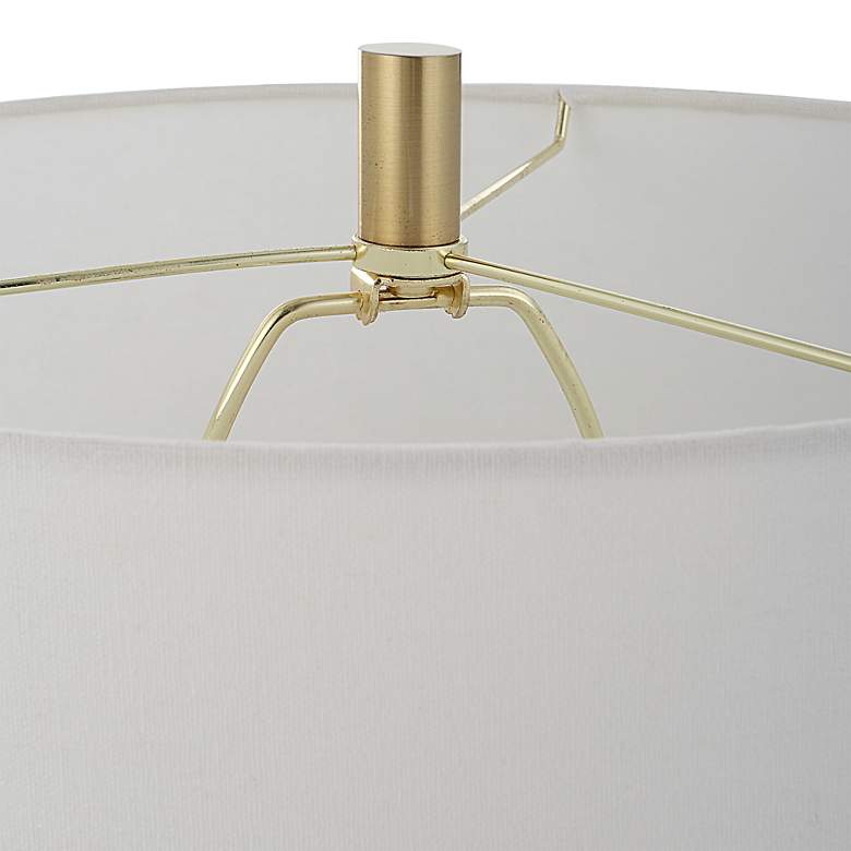 Image 5 Noble Park Hewitt Brass and Clear Glass Table Lamp more views