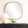 1_Noble Park Horizon Halo Gold 30" Round Wall Mirror