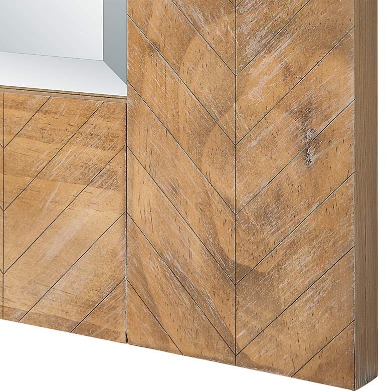 Image 7 Noble Park Hull Chevron Wooden 28 1/2" x 38 1/2" Wall Mirror more views