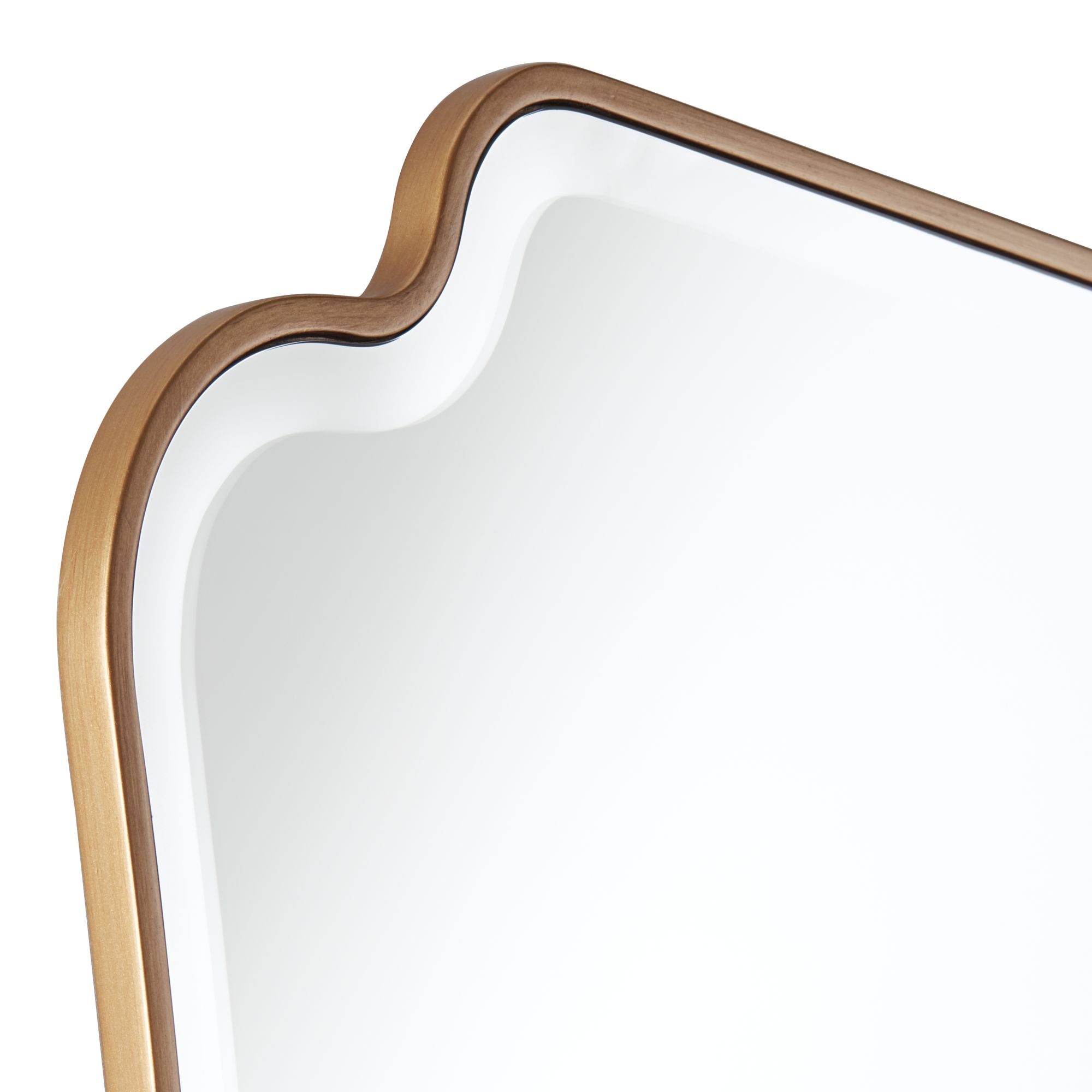 Image 2 Noble Park Indara 27" x 38" Gold Scallop Wall Mirror Set of 2 more views