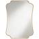 Noble Park Indara Antique Gold 27" x 38" Scallop Wall Mirror