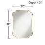 6_Noble Park Indara Antique Gold 27" x 38" Scallop Wall Mirror more views