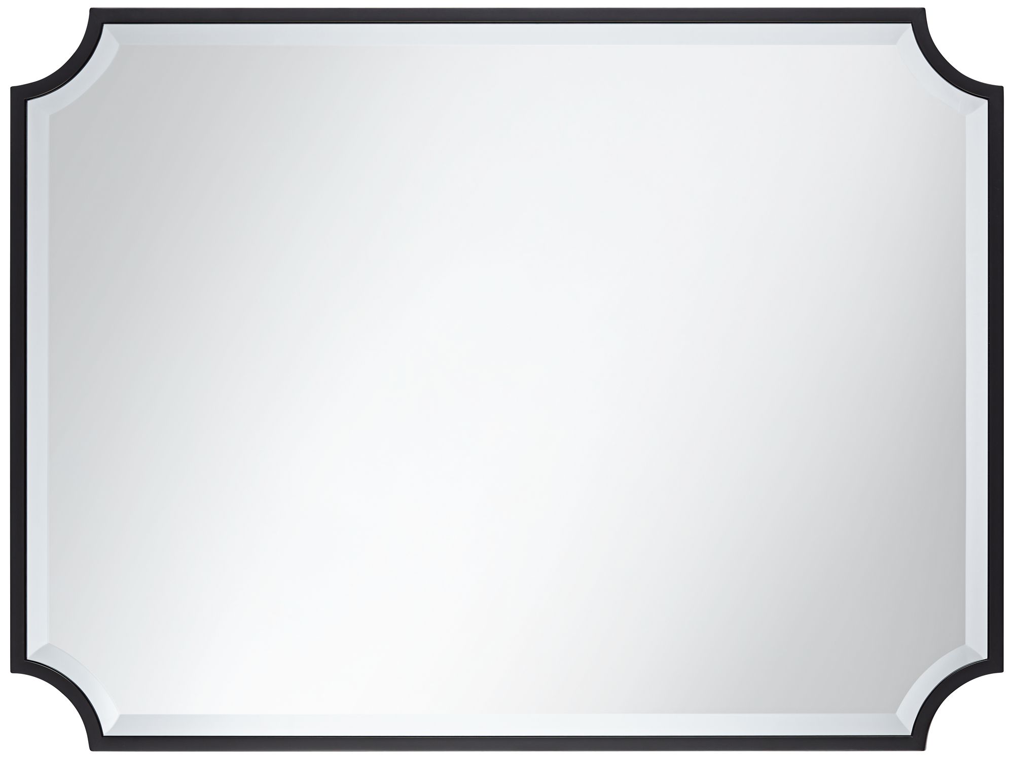 Image 4 Noble Park Jacinda 30" x 40" Cut Edge Black Wall Mirror Set of 2 more views
