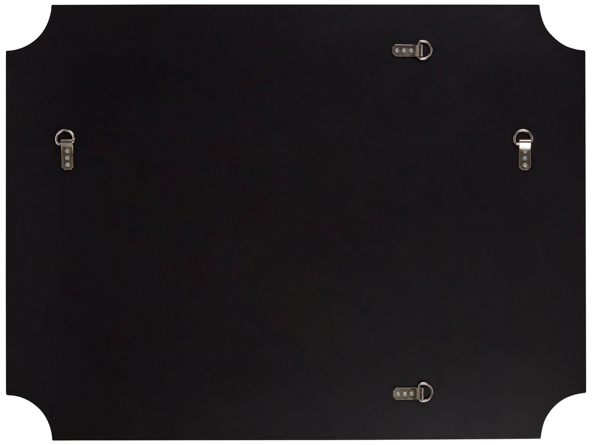 Noble Park Jacinda 30" x 40" Cut Edge Black Wall Mirror Set of 2