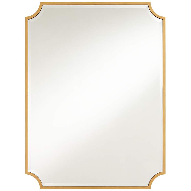 Image 2 Noble Park Jacinda 40" x 30" Cut Edge Antique Gold Wall Mirror