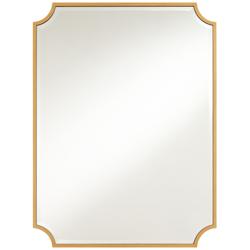 Noble Park Jacinda 40" x 30" Cut Edge Antique Gold Wall Mirror