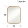 Noble Park Jacinda 40" x 30" Cut Edge Antique Gold Wall Mirror