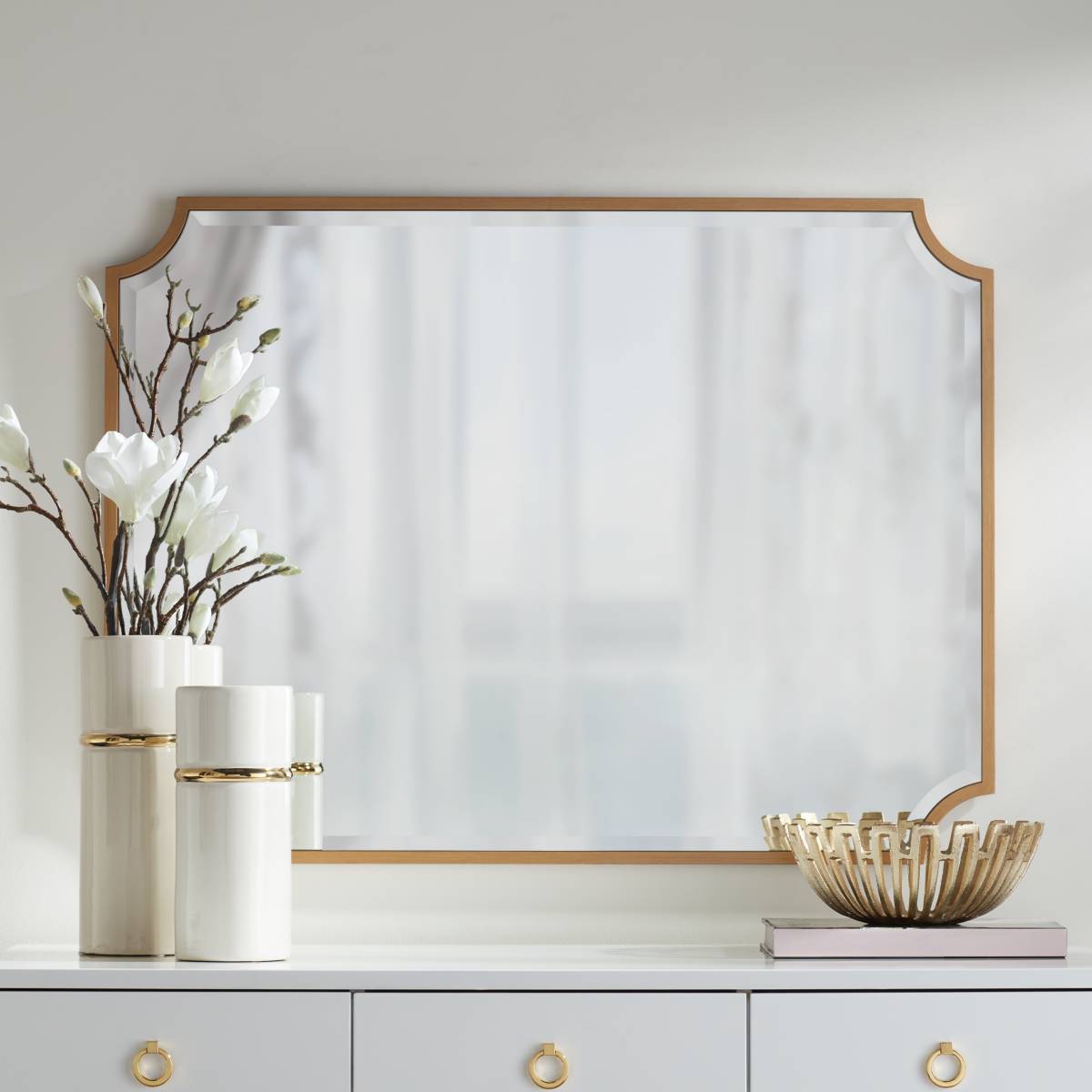 gold mirror over dresser thesmittencollective on LTK