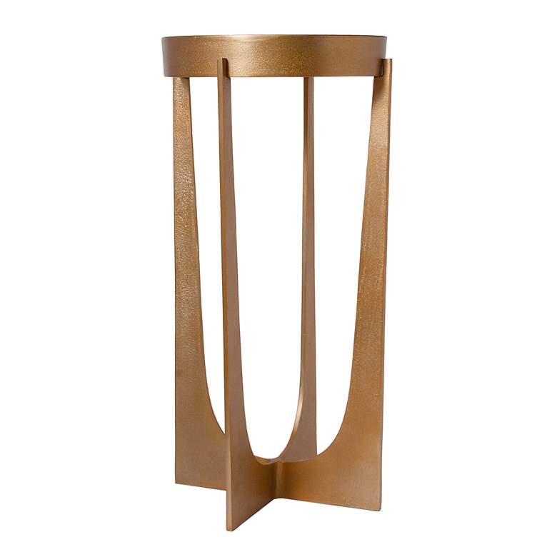 Image 2 Noble Park Katherine 12 1/4" Wide Old Brass Accent Table more views