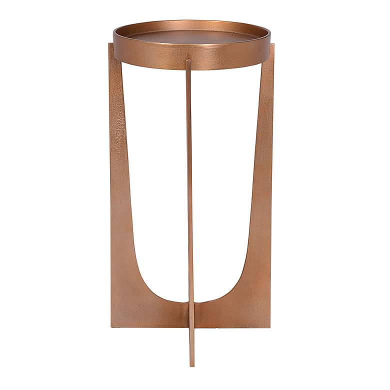 Image 3 Noble Park Katherine 12 1/4" Wide Old Brass Accent Table more views