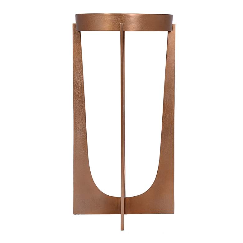 Image 4 Noble Park Katherine 12 1/4" Wide Old Brass Accent Table more views