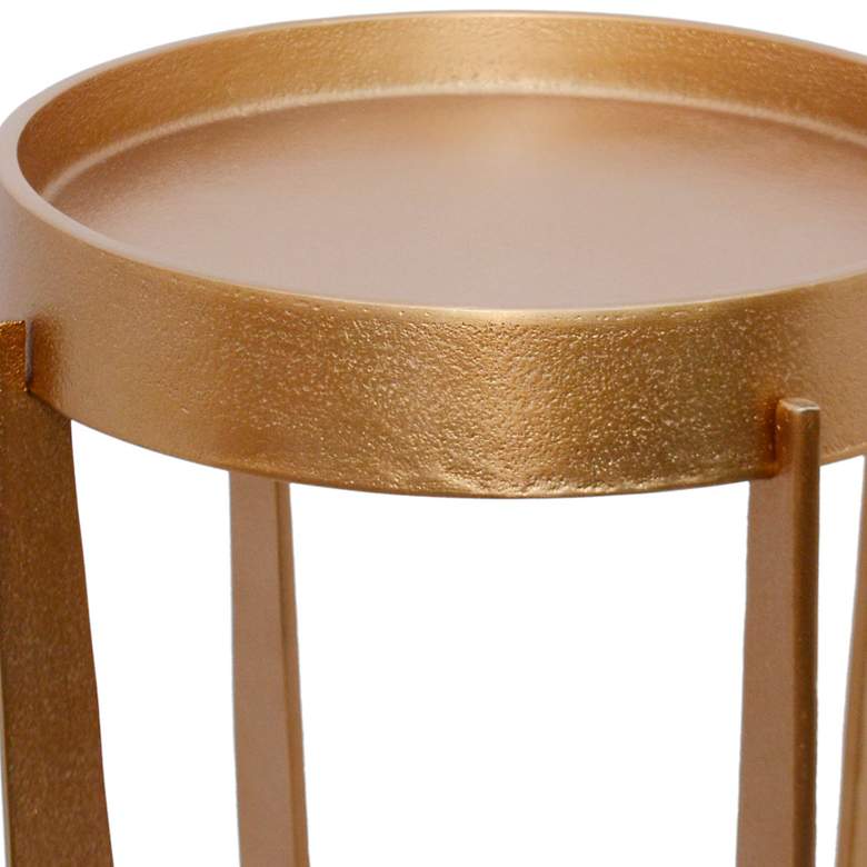 Image 5 Noble Park Katherine 12 1/4" Wide Old Brass Accent Table more views