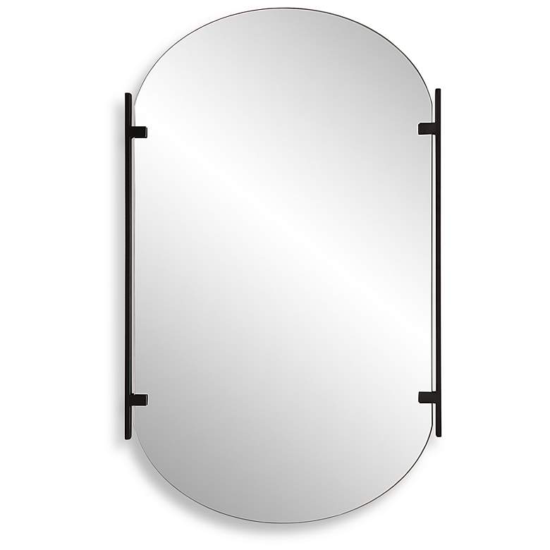 Image 2 Noble Park Kellan Satin Black 23 1/4" x 38" Wall Mirror