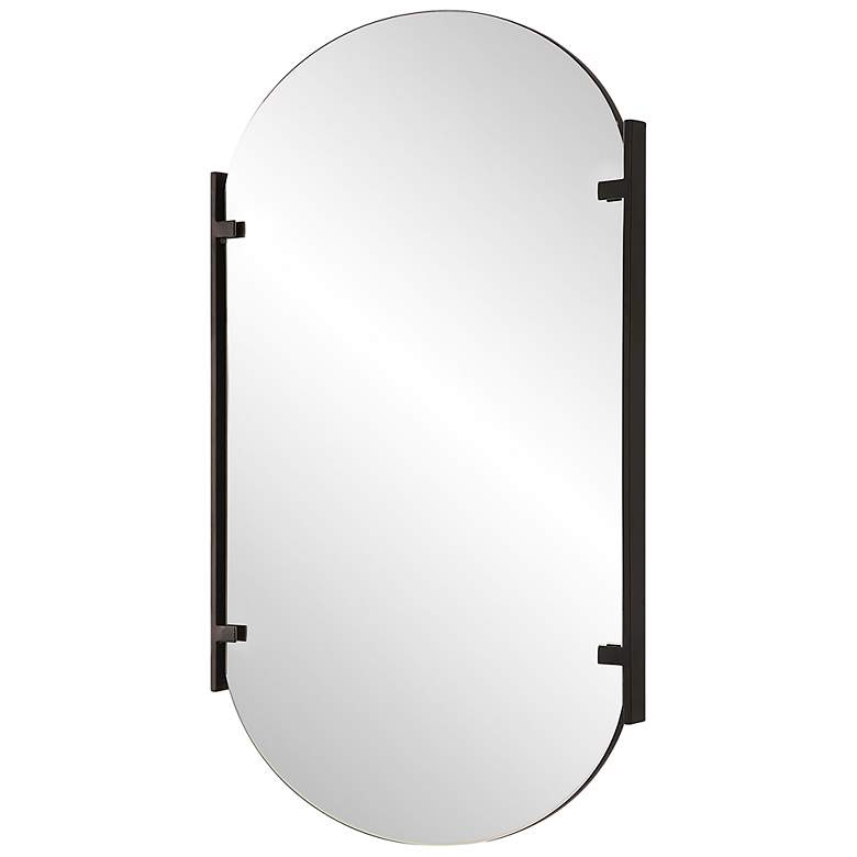 Image 5 Noble Park Kellan Satin Black 23 1/4" x 38" Wall Mirror more views