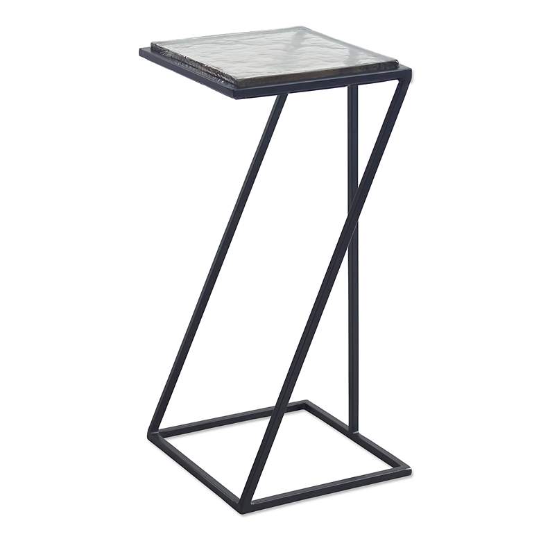 Image 2 Noble Park Keller 12 1/4" Wide Black and Glass Accent Table