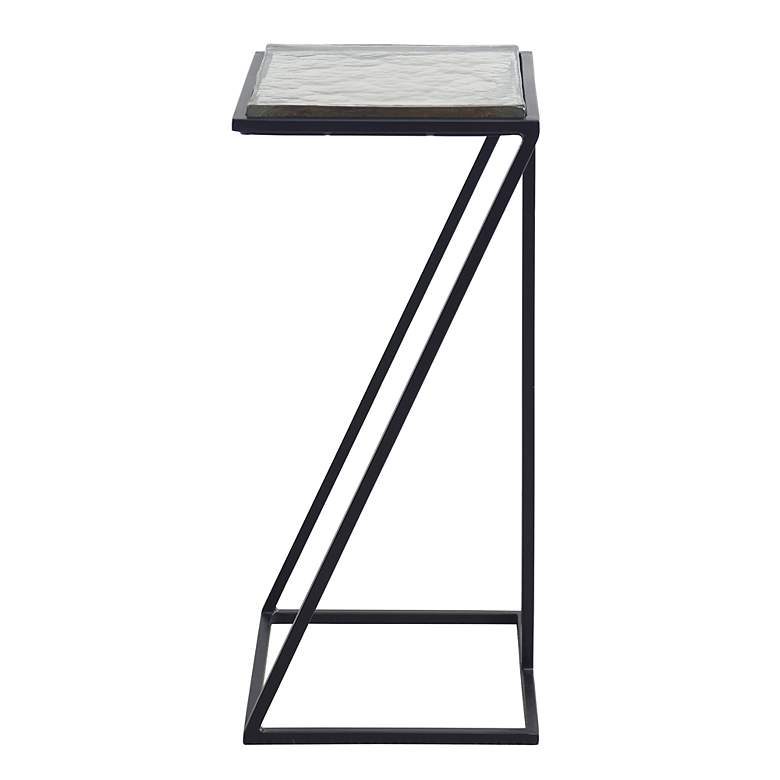 Image 5 Noble Park Keller 12 1/4" Wide Black and Glass Accent Table more views