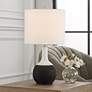1_Noble Park Kemah Matte Black and White Ceramic Accent Lamp