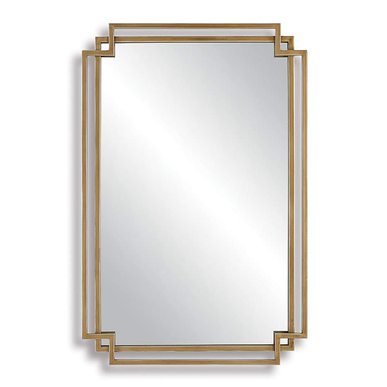 Image 2 Noble Park Kensington Brushed Gold 22" x 34" Wall Mirror