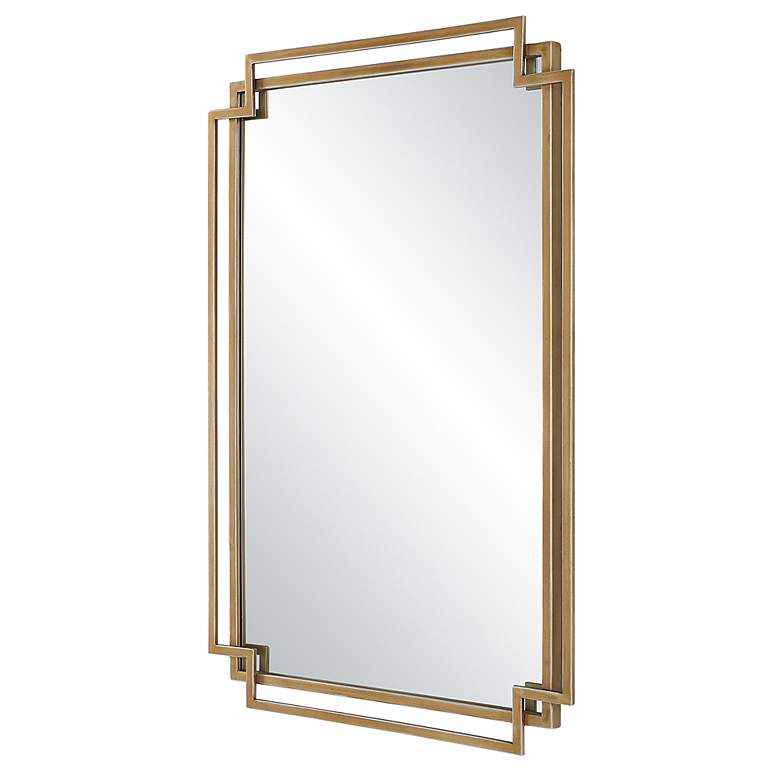Image 5 Noble Park Kensington Brushed Gold 22" x 34" Wall Mirror more views