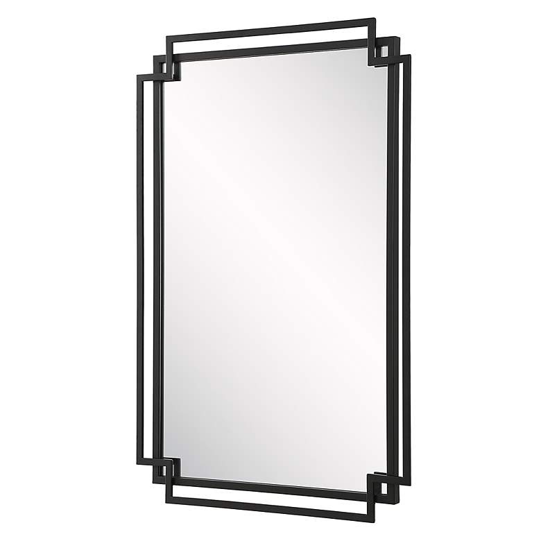 Image 5 Noble Park Kensington Matte Black 22 1/4" x 34" Wall Mirror more views