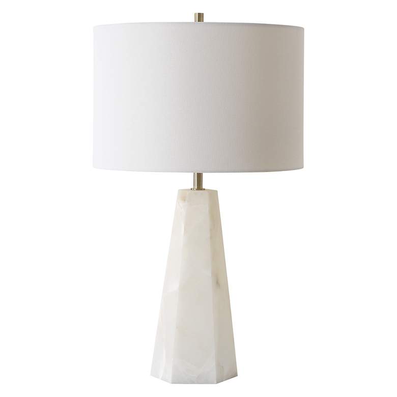 Image 2 Noble Park Kirby Cream Marble Accent Table Lamp