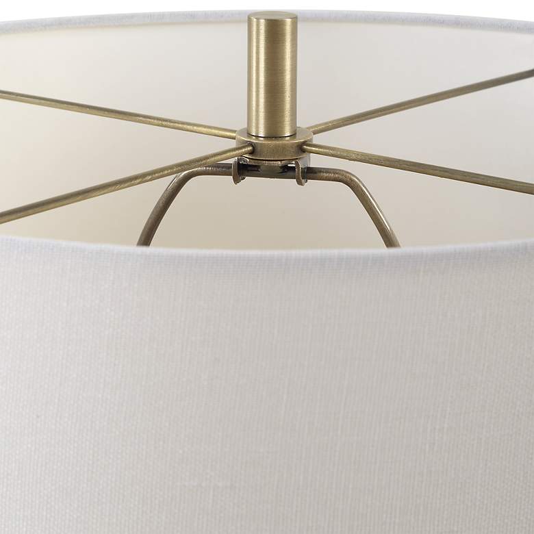 Image 6 Noble Park Kirby Cream Marble Accent Table Lamp more views