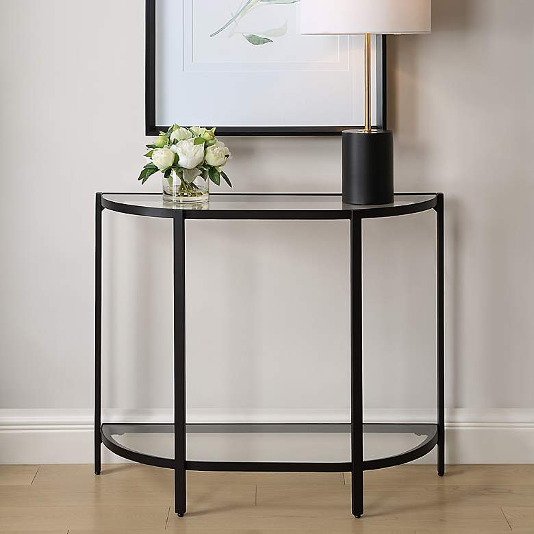 Image 1 Noble Park La Marque 36" Wide Satin Black Accent Table