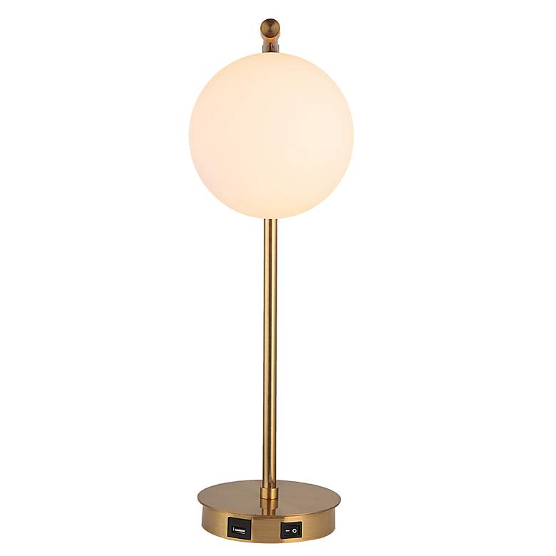 Image 5 Noble Park Laguna 19"H Gold and White Globe Accent Lamp more views