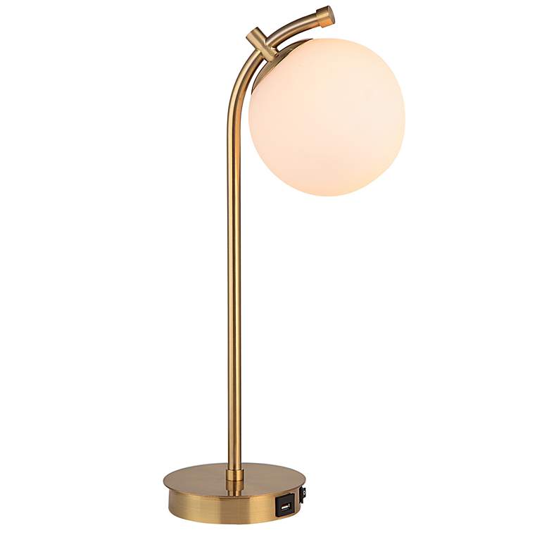 Image 6 Noble Park Laguna 19"H Gold and White Globe Accent Lamp more views