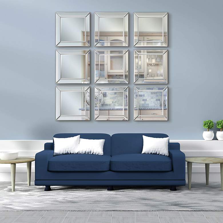Image 4 Noble Park Laguna 22" Square Frameless Wall Mirrors Set of 2 more views