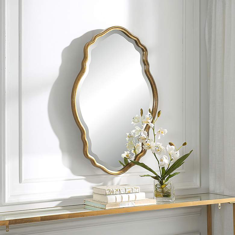 Image 1 Noble Park Leona Rich Gold 22 1/4" x 33 1/4"" Wall Mirror