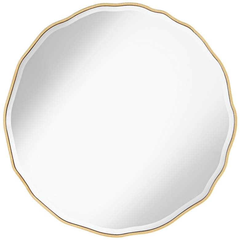 Image 3 Noble Park Lissa Gold Waved Edge 31 1/2 inch x 31 1/2 inch Wall Mirror